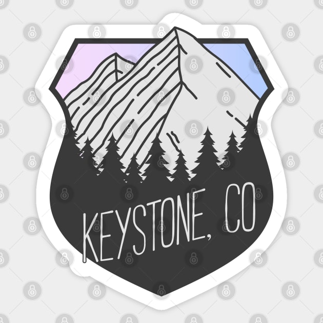 Keystone, Colorado Mountain Crest Sunset Sticker by KlehmInTime